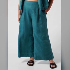 ATHLETA PLAYA LINEN WIDE LEG CROP PANT